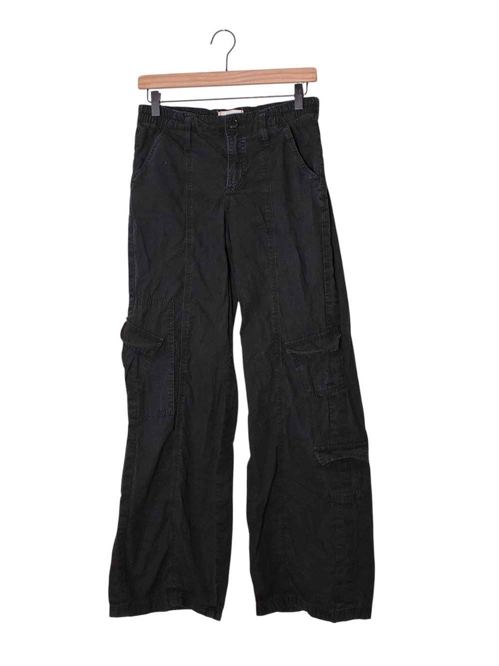 BDG | Black cotton wide leg relaxed Y2K cargo pants size small